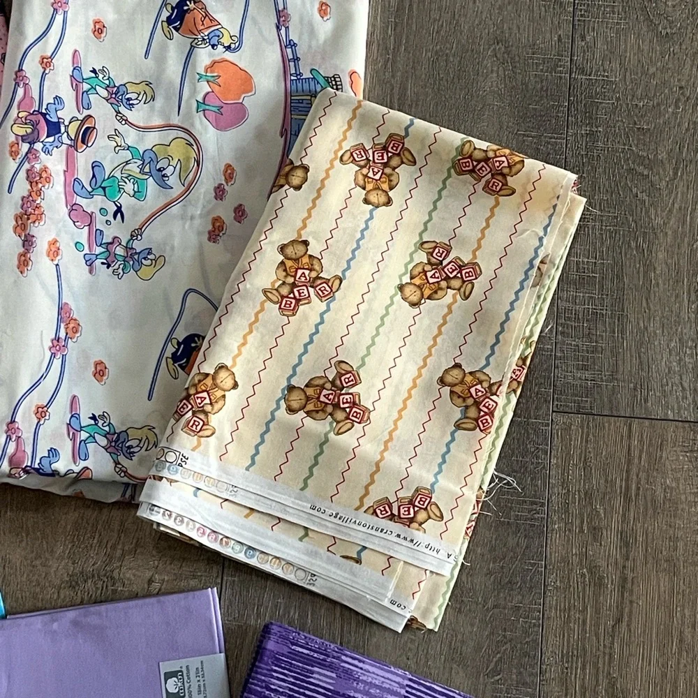 Assorted Fabric Bundle for Quilting, Crafts, Baby Blanket Ect NEW